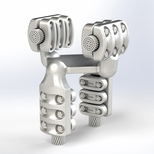 Twisted Tee Connector 2xConductor To 2xConductor Stud